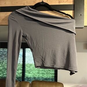 Asymmetric One-Shoulder Gray